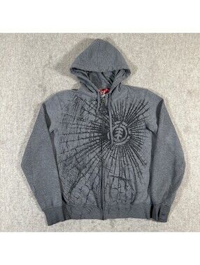 Vintage Element Skateboard Full Zip Hoodie Mens Small? Faded Y2k Thrash AOP